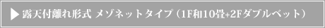 露天付離れ形式 メゾネットタイプ（1F和10畳+2Fダブル）